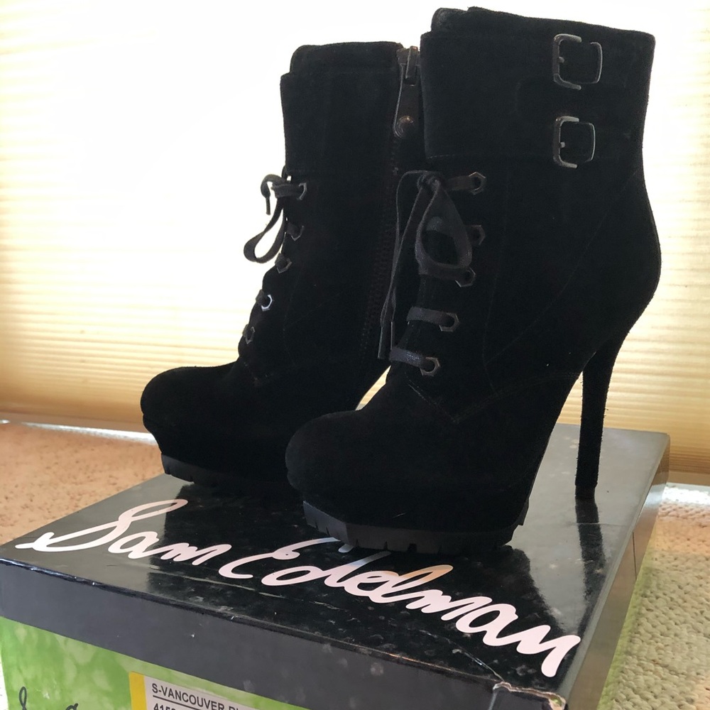 Sam Edelman suede ankle high boots